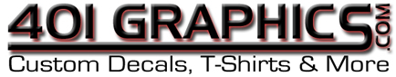For all of your custom decal, T-shirts, and more! Choose 401Graphics.com for high quality,and  low costs